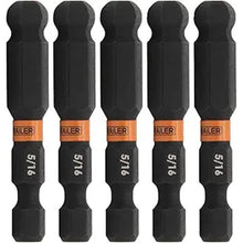 Load image into Gallery viewer, Ball-End Hex 5/16" Impact Driver Bit - Railer Allen Wrench Drill Hex Bits. 1/4 Quick Release S2 Steel 2 inch 5/16" Ball-End Hex Bits. (5 Pack)