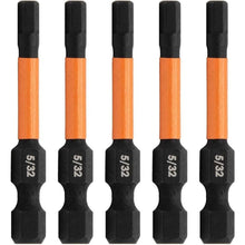 Load image into Gallery viewer, Hex 5/32" Impact Driver Bit - Railer Allen Wrench Drill Hex Bits. 1/4 Quick Release S2 Steel 2 inch 5/32" Hex Bits. (5 Pack)