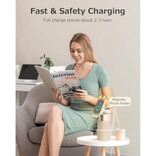 Load image into Gallery viewer, COLSUR Bluetooth Speaker, Magnetic Wireless Charger, Bluetooth Speakers with Night Light, 2 in 1 Wireless Charging Station for iPhone 16/15/14/13/12 Series, AirPods Pro/3/2?Gift Ideal?