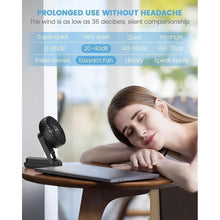 Load image into Gallery viewer, EasyAcc Portable Hand Held Fan, Ultra Quiet 5 Speed Personal Fan, LED Dispay USB C Rechargeable Handheld Fan, 180° Foldable Small Desk Fan, Electric Cooling Fan&PowerBank for Office Home Travel
