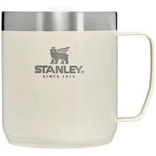 Load image into Gallery viewer, STANLEY Stay-Hot Camp Mug 12 oz | Press Fit Drink Through Lid | Cup for Coffee, Tea and Drinks | Insulated Stainless Steel Coffee Mug | BPA-Free | Cream Gloss