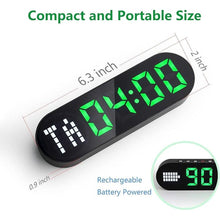 Load image into Gallery viewer, Portable Gym Timer for Home Gym Interval Timer for Workout with Time Progress Bar/Rounds, Workout Clock for Boxing HIIT Tabata Emom Fitness Rechargeable Battery Powered…