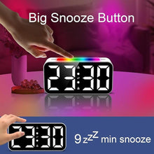 Load image into Gallery viewer, Loud Alarm Clocks for Bedrooms Heavy Sleepers, Digital Bedside Clock with Night Light, Large Display, Dual Alarm, Snooze, Dimmable for Kids Teens Boys Girls