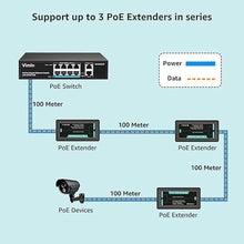 Load image into Gallery viewer, 2-Port Gigabit PoE Extender, 1 in 2 Out Indoor PoE Repeater Support IEEE802.3af/at with 1000Mbps, Extend Additional 100m(328ft) of Power and Data Transmission, Plug & Play, Mini Size