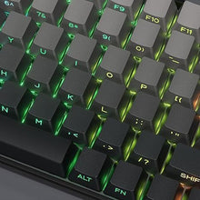 Load image into Gallery viewer, XVX PBT Gradient Gray Keycaps - Side Printed, Double Shot Shine Through, Minimalist Style Phantom Keyboard Keycaps (136 Keys, OEM Profile)