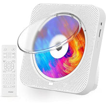 Load image into Gallery viewer, Portable CD Player with Speakers Portable CD Player with Bluetooth Support Timed Portable CD Player with Headphones CD Players for Home Support CD FM USB SD AUX Kids CD Player for Gift White