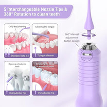 Load image into Gallery viewer, Sejoy Water Flosser, 2025 Water Flossers for Teeth Rechargeable, Oral Irrigator for Home Travel Office, 270ML IPX7 Waterproof 5 Cleaning Modes and 5 Jet Tips