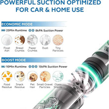 Load image into Gallery viewer, VOLTORB Cordless Handheld Vacuum, 15000PA High Power Mini Portable USB Rechargeable Handheld Cordless Cleaner, 2 Gears Suction, Purple, for Home, Car