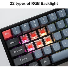 Load image into Gallery viewer, Keychron K12 Pro QMK/VIA Wireless Mechanical Keyboard Custom Programmable Macro with Hot-Swappable Keychron K Pro Red Switch 60% Compact Layout RGB Backlit Aluminum Frame for Mac Windows Linux