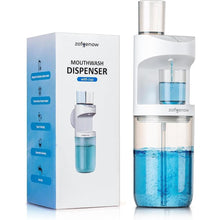 Load image into Gallery viewer, Automatic Mouthwash Dispenser for Bathroom,Bathroom Accessories 19.4 Fl Oz Dispensers with Magnetic Cups,Wall Mounted Dispenser,Suitable for All Age Groups,White