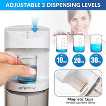 Load image into Gallery viewer, Automatic Mouthwash Dispenser for Bathroom,Bathroom Accessories 19.4 Fl Oz Dispensers with Magnetic Cups,Wall Mounted Dispenser,Suitable for All Age Groups,White
