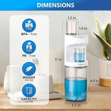 Load image into Gallery viewer, Automatic Mouthwash Dispenser for Bathroom,Bathroom Accessories 19.4 Fl Oz Dispensers with Magnetic Cups,Wall Mounted Dispenser,Suitable for All Age Groups,White