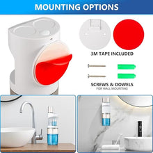 Load image into Gallery viewer, Automatic Mouthwash Dispenser for Bathroom,Bathroom Accessories 19.4 Fl Oz Dispensers with Magnetic Cups,Wall Mounted Dispenser,Suitable for All Age Groups,White