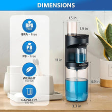 Load image into Gallery viewer, Automatic Mouthwash Dispenser for Bathroom,Bathroom Accessories 19.4 Fl Oz Dispensers with Magnetic Cups,Wall Mounted Dispenser,Suitable for All Age Groups,Black