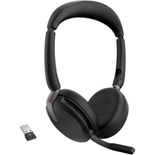 Load image into Gallery viewer, Jabra Evolve2 65 Flex Wireless Stereo Headset - Bluetooth, Noise-Cancelling ClearVoice Technology & Hybrid ANC - Works with All Leading UC Platforms Such As Zoom & Google Meet - Black