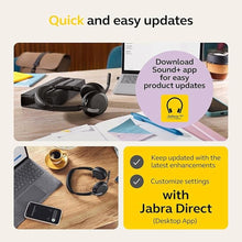Load image into Gallery viewer, Jabra Evolve2 65 Flex Wireless Stereo Headset - Bluetooth, Noise-Cancelling ClearVoice Technology & Hybrid ANC - Works with All Leading UC Platforms Such As Zoom & Google Meet - Black