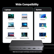 Load image into Gallery viewer, UGREEN Revodok Pro 313 Laptop Docking Station 13 in 1 4K Triple Display USB C Dock Dual HDMI, DP, 10Gbps Data Port 100W PD Gigabit Ethernet, SD/TF Card Reader Compatible for Thinkpad, Zenbook and more