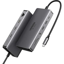 Load image into Gallery viewer, UGREEN Revodok Pro 211 Laptop Docking Station 11 in 1 USB C Dock Dual HDMI 4K@60Hz Single 8K@30Hz 10Gbps Data Port 100W PD Gigabit Ethernet, SD/TF Card Reader Compatible for Thinkpad, Zenbook and more