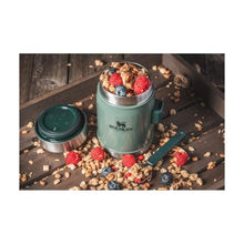 Load image into Gallery viewer, STANLEY Classic Food Jar and Spork 14 oz | Vacuum Insulated Food Container | Wide Mouth Screw On Lid | Packable for Travel | Stainless Steel with Leakproof Lid | BPA-Free | Black 2.0
