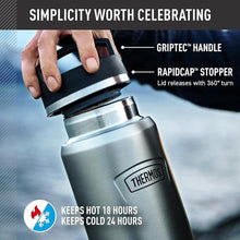 Load image into Gallery viewer, THERMOS ICON SERIES Water Bottle with Screw Top Lid - 40 Ounce, Saddle - Stainless Steel Vacuum Insulated Water Bottle with Lid