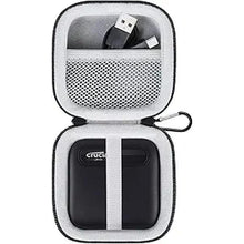 Load image into Gallery viewer, Lacdo Hard Drive Carrying Case for Crucial X6 / X9 Pro / X10 Pro Portable SSD 500GB 1TB 2TB 4TB USB 3.2 External Solid State Drive Shockproof Water Repellent Storage Travel Bag, Black+Gray