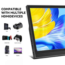 Load image into Gallery viewer, Thinlerain Small Portable Monitor - 11.6 inch HDMI/Dual USB-C Mini Laptop Monitor, 1366 x 768 TN LED Display External Screen for Laptop and Computer, Build in Speakers