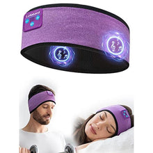 Load image into Gallery viewer, Sleep Headphones Bluetooth Headband - Wireless Music Sleeping Mask Earphones for Side Sleepers with HD Stereo Speaker Tech Gadgets Gifts for Travel Workout Sports Meditation Yoga Housework