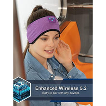 Load image into Gallery viewer, Sleep Headphones Bluetooth Headband - Wireless Music Sleeping Mask Earphones for Side Sleepers with HD Stereo Speaker Tech Gadgets Gifts for Travel Workout Sports Meditation Yoga Housework