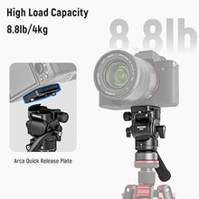 Load image into Gallery viewer, NEEWER Tripod Fluid Head with +/-10° Leveling Base(37mm Dia.), Metal Pan Tilt Head with Arca Type QR Plate, Telescopic Handle for Compact Video Camera DSLR Camera, Max Load 8.8lb/4kg, GM27