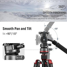 Load image into Gallery viewer, NEEWER Tripod Fluid Head with +/-10° Leveling Base(37mm Dia.), Metal Pan Tilt Head with Arca Type QR Plate, Telescopic Handle for Compact Video Camera DSLR Camera, Max Load 8.8lb/4kg, GM27