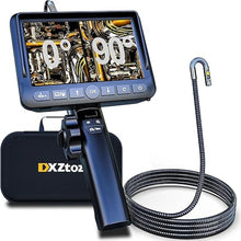 Load image into Gallery viewer, Dual-Lens Articulating Borescope, DXZtoz Endoscope Camera with 0.33in Two- Way Articulated Snake Camera, 5'' Dual Screen, 1080P Inspection Camera with Light for Automotive Home Mechanics-5FT