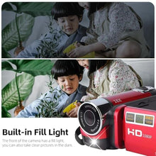Load image into Gallery viewer, Video Camera Camcorder, 1080P 16MP DV Camera Vlogging Recorder, 2.7in TFT 270 Degree Rotatable 16X Zoom Digital YouTube Camera for Teens Students Boys Girls Gift (Red)