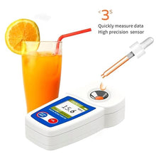 Load image into Gallery viewer, Digital Brix Refractometer Flagfront brix Meter Refractometer Automatic Temperature Compensation Brix Refractometer Range 0-55%?±0.1% Precision for Fruit Juice Coffee