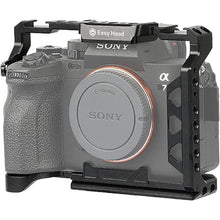 Load image into Gallery viewer, Easy Hood Camera Cage for Sony Alpha 7RIII / A7RII / Alpha 7 IV (ILCE-7M4 /A7M4) / Alpha 7 III (ILCE-7M3/?7 III/Alpha 7 II (ILCE-7M2/?7 II) Camera