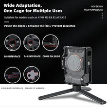 Load image into Gallery viewer, Easy Hood Camera Cage for Sony Alpha 7RIII / A7RII / Alpha 7 IV (ILCE-7M4 /A7M4) / Alpha 7 III (ILCE-7M3/?7 III/Alpha 7 II (ILCE-7M2/?7 II) Camera