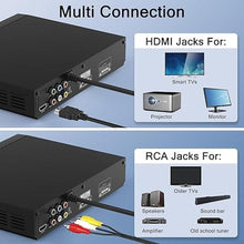 Load image into Gallery viewer, DVD Players for TV with HDMI,Plays All Regions and Formats,CD Player for Home,Support 1080P Video/CD/DVD/VCD/JPEG/USB, Remote, HDMI and RCA Cables Included