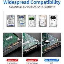 Load image into Gallery viewer, GODO SAS to USB 3.0 Hard Drive Adapter,SAS/SATA Hard Drive Enclosure Reader Docking Station for 3.5 inch HDD SSD with 12V/3A Power Adapter,Support up to 20TB and UASP Tool Free