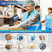 Load image into Gallery viewer, Handheld Inkjet Printer Gun PT3000 Printing Height 0.08-0.5Inch Inkjet Coder with Original Fast-Drying Ink for Text QRCode/Barcode/Batch Number/Label/Image/Date Printer with Touch Screen