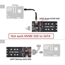 Load image into Gallery viewer, chenyang M.2 NVME PCIE SSD to SFF-8654 ? NGFF SATA SSD to SATA 2 in 1 Combo Adapter for Mainboard (Not Work NVEM SSD to SATA)