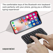 Load image into Gallery viewer, Wireless Keyboard Rechargeable Bluetooth 3.0 Super Mini Silent Cordless Keybaord, Compact Portable Small Pocket Travel Keypad Slim Wireless Keyboard for Computer Laptop PC Notebook Smartphones Tablets