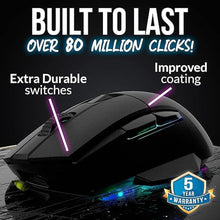 Load image into Gallery viewer, KLIM Blaze X RGB + New Version 2024 + Rechargeable Wireless Gaming Mouse with Charging Dock + Long-Lasting Battery + Up to 12000 DPI + Wired & Wireless Mouse PC, PS5, PS4, Mac + Black
