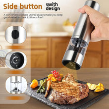 Load image into Gallery viewer, Electric Pepper Grinder - Adjustable Coarseness Salt & Pepper Mill - Easy-to-Clean - Battery Powered - One-Handed Operation - Kitchen Essential
