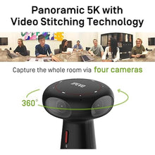 Load image into Gallery viewer, IPEVO Totem 360, Panoramic 360-Degree Conference Camera, USB-C Plug'n'Play, Multiple AI Mode, w/Speaker, Microphone & Noise Reduction, Human-Eye Experience by Four Lens Stitched Display, Zoom & Teams