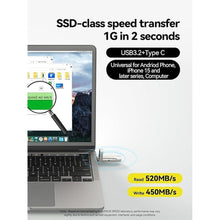Load image into Gallery viewer, MOVE SPEED 1TB USB 3.2 Solid State Flash Drive 570MB/s High Speed Type C USB Drive USB Gen 2 Thumb Drive Compatible with iPhone 15, 16 Series/Android Phone/MacBook/Audio/Smart TV