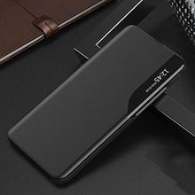 Load image into Gallery viewer, COTDINFOR Case for Samsung S23 Ultra, Galaxy S23 Ultra Case Clear View Leather with Kickstand Magnetic Flip Case Women Men Shockproof Protective Cover for Samsung Galaxy S23 Ultra,Windows Black