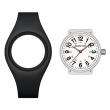 Load image into Gallery viewer, GOLDEN HOUR Waterproof Sports Analog Unisex Watches for Nurse Medical Professionals, Students - Military Time Glowing Easy to Read Dial, Jelly Silicone Strap in Black