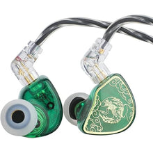 Load image into Gallery viewer, Linsoul TANGZU Wan’er S.G HiFi 10mm Dynamic Driver PET Diaphragm in-Ear Earphone with Ergonomic Shape, Detachable Recessed 2Pin OFC Braided Cable for Audiophile Musician DJ Stage(Green, with Mic)