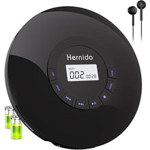 Load image into Gallery viewer, Portable CD Player with Headphone, Hernido Rechargeable CD Player for car, Compact CD Walkman with 5 EQ Sounds, AUX Output, Anti-Skip, CD Player for Home & Travel Discman Kpop Player