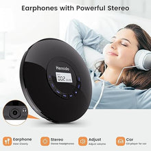 Load image into Gallery viewer, Portable CD Player with Headphone, Hernido Rechargeable CD Player for car, Compact CD Walkman with 5 EQ Sounds, AUX Output, Anti-Skip, CD Player for Home & Travel Discman Kpop Player