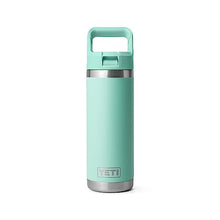 Load image into Gallery viewer, YETI Rambler 18 oz Bottle, Vacuum Insulated, Stainless Steel with Straw Cap, Seafoam